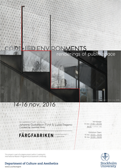 Affischen för Codified Environments: Renderings of Public Space.
