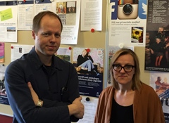 Thomas Götselius och Victoria Fareld, forskare vid institutionen som har varit med och tagit fram masterprogrammet.