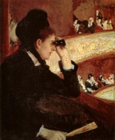 Bild: Detalj från ”Woman in Black at the Opera” (1879) av Mary Cassatt