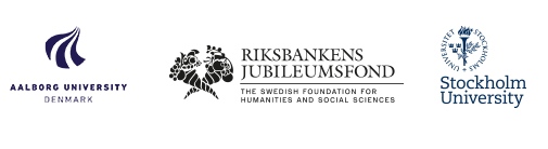 Aalborg logotyp RJ logotyp SU logotyp Aalborg University, Riksbankens jubileumsfond, Stockholm University.