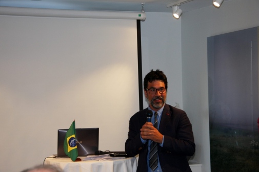 Andres Rivarola at event with Ciro Gomez - Brazilian Chamber in Sweden