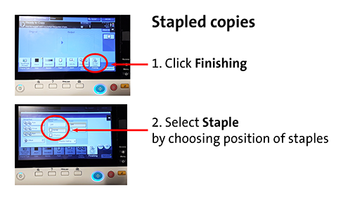 Instruction for stapled copies
