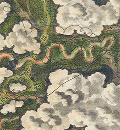 Cultural transfer Detail from the “Balloon-Prospect” image, featured in Thomas Baldwin’s Airopaidia (1786)