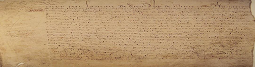 The Edict of Nantes (detail), signed in 1598 and separating civil unity from religious