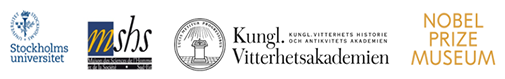 Logotyperna för Stockholms universitet, MSHS, Kungl. Vitterhetsakademien, Nobel Prize Museum