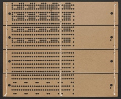 Jacquard loom punch card. Ca. 1801.