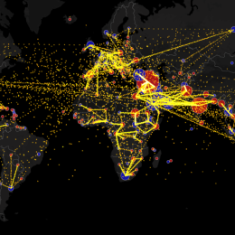 Map of migration flow screen shot